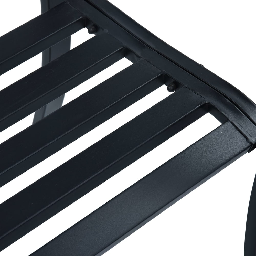 Garden Bench 120 cm Steel Black