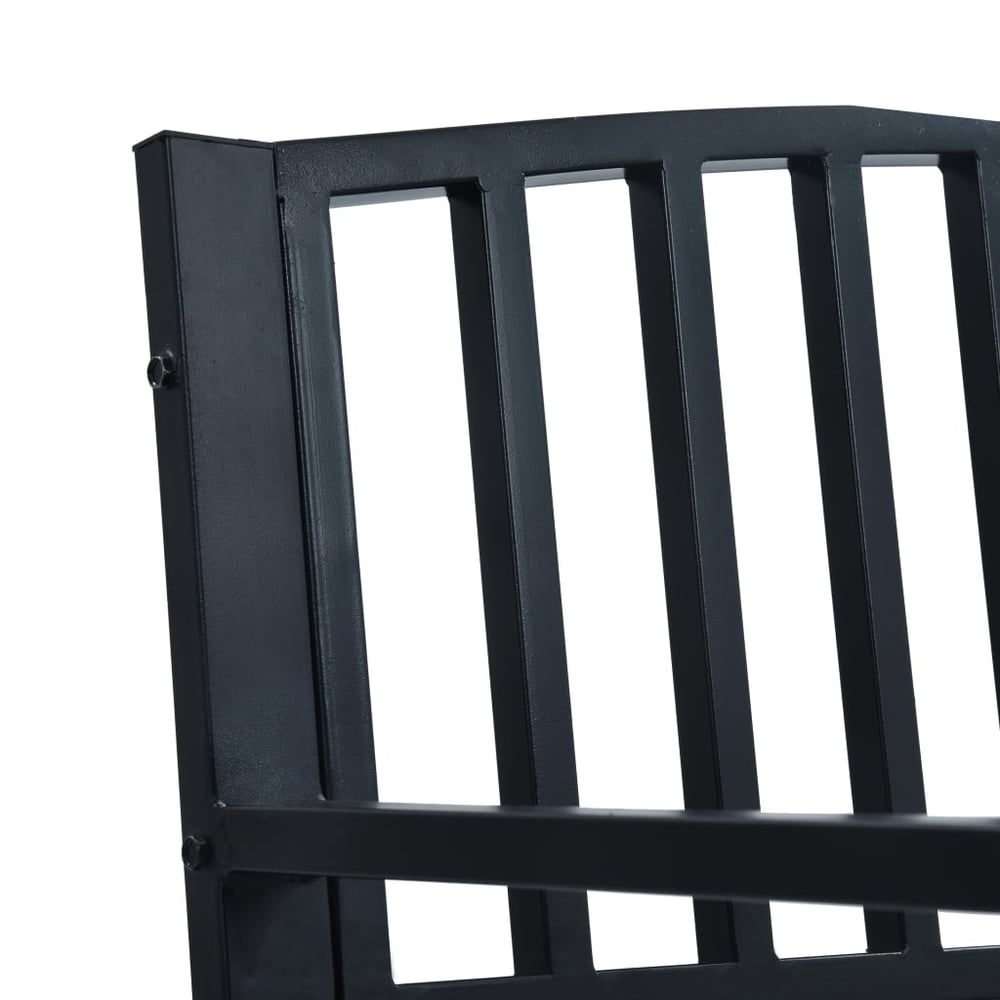 Garden Bench 120 cm Steel Black
