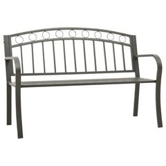 Garden Bench 120 cm Steel in Grey
