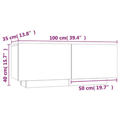vidaXL Bedside Cabinet Grey Sonoma 100x35x40 cm Engineered Wood 5
