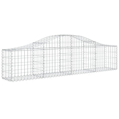 vidaXL Arched Gabion Basket 200x30x40/60 cm Galvanised Iron 2