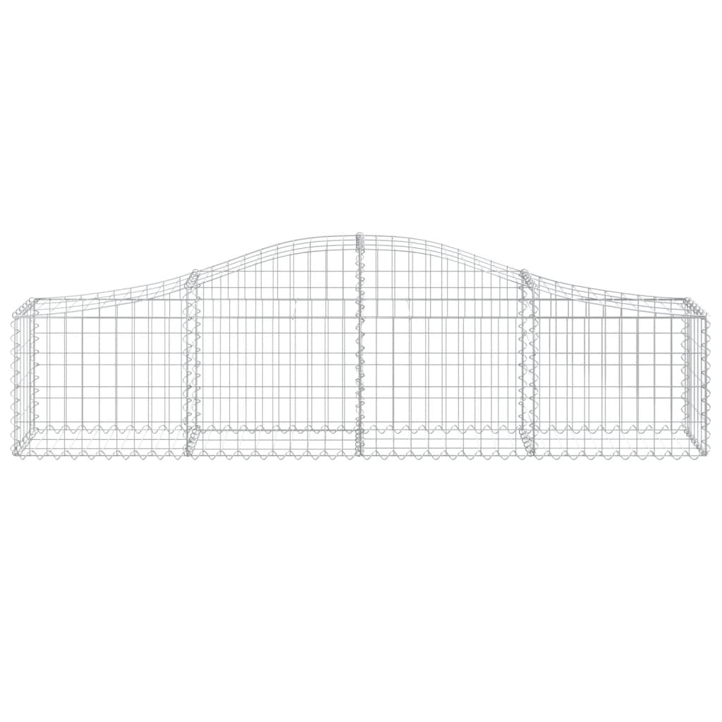 vidaXL Arched Gabion Basket 200x30x40/60 cm Galvanised Iron 3