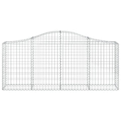 vidaXL Arched Gabion Basket 200x30x80/100 cm Galvanised Iron 3