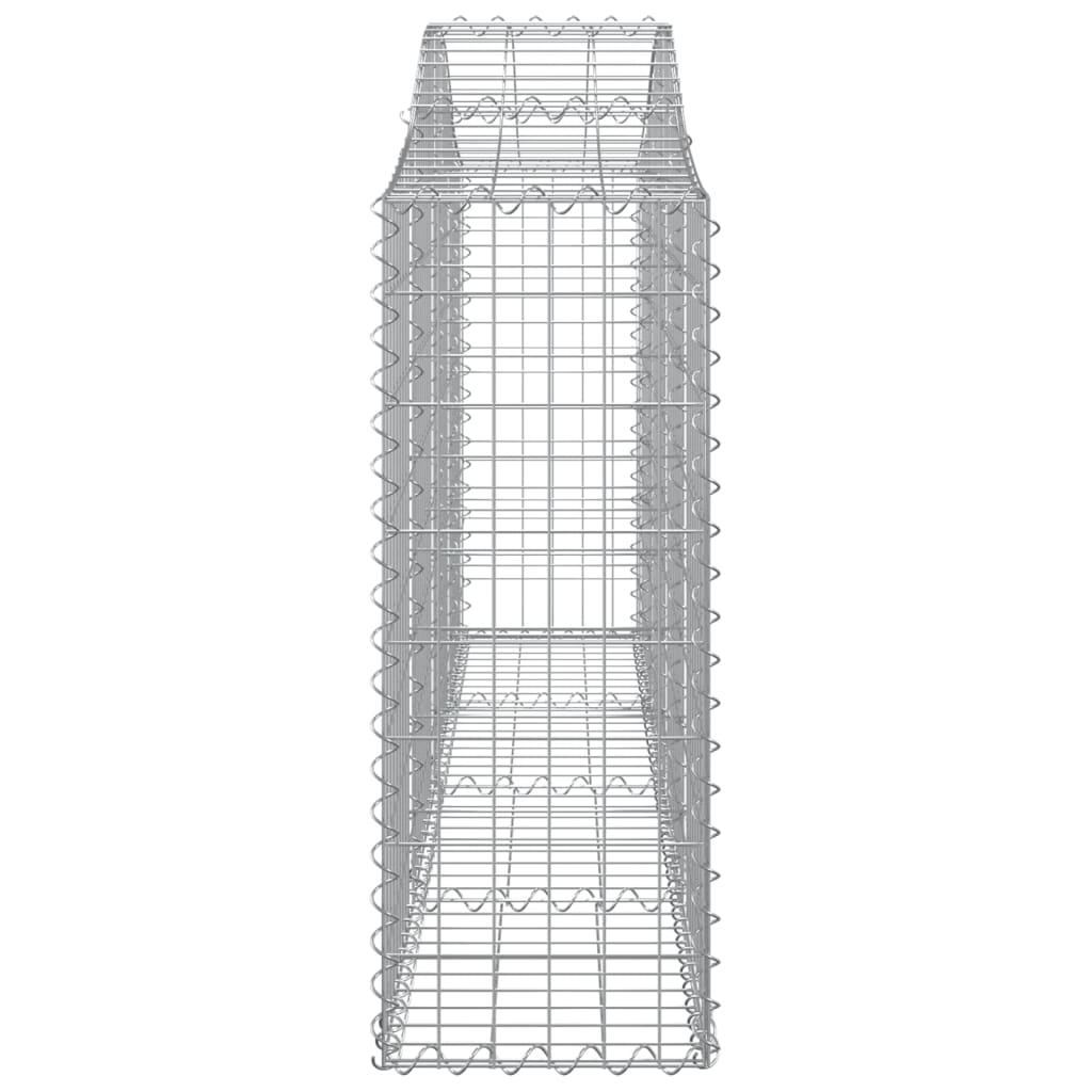 vidaXL Arched Gabion Basket 200x30x80/100 cm Galvanised Iron 4