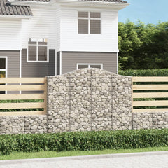 vidaXL Arched Gabion Basket Galvanised Iron 1 200 x 30 x 40/60–200 x 50 x 220/240 cm