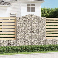 vidaXL Arched Gabion Basket Galvanised Iron 1 200 x 30 x 40/60–200 x 50 x 220/240 cm