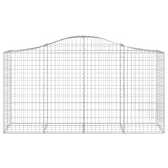 vidaXL Arched Gabion Basket 200x50x100/120 cm Galvanised Iron 3