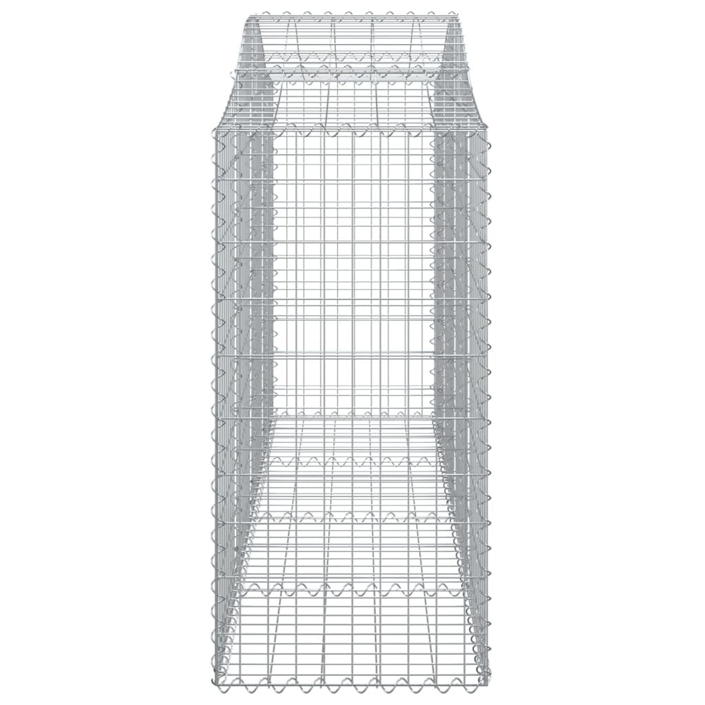 vidaXL Arched Gabion Basket 200x50x100/120 cm Galvanised Iron 4