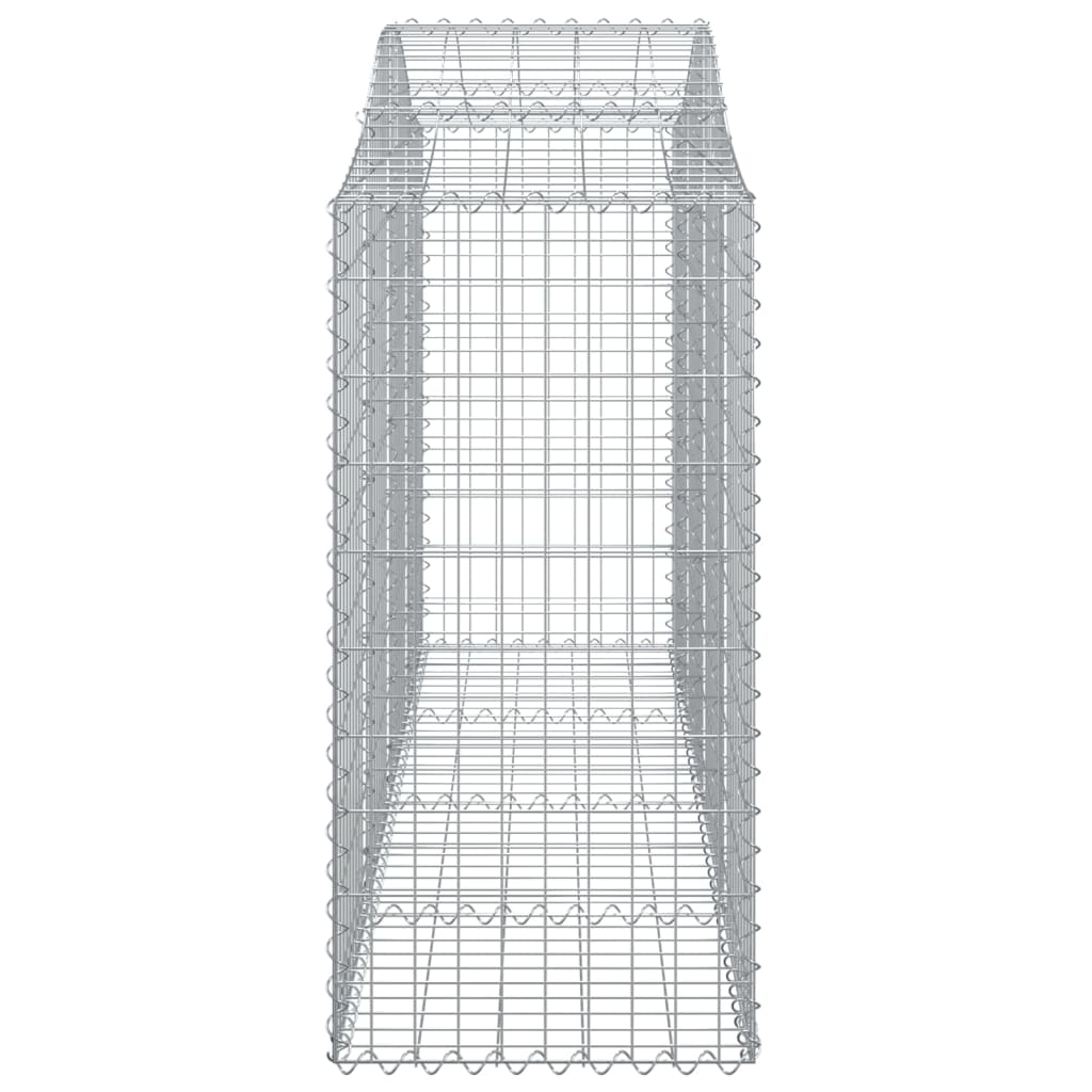 vidaXL Arched Gabion Basket 200x50x120/140 cm Galvanised Iron 4
