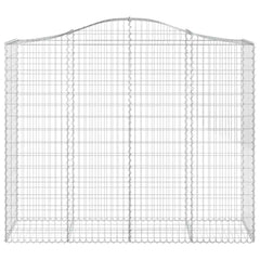 vidaXL Arched Gabion Basket 200x50x160/180 cm Galvanised Iron 3