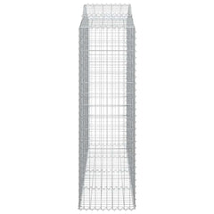 vidaXL Arched Gabion Basket 200x50x160/180 cm Galvanised Iron 4