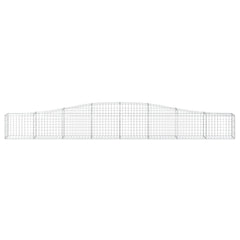vidaXL Arched Gabion Basket 400x30x40/60 cm Galvanised Iron 3