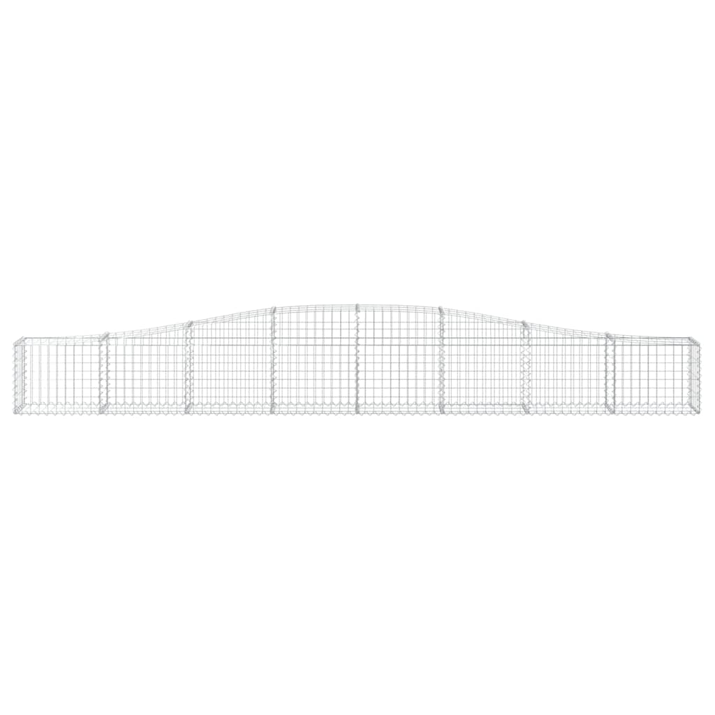 vidaXL Arched Gabion Basket 400x30x40/60 cm Galvanised Iron 3