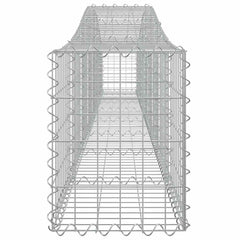 vidaXL Arched Gabion Basket 400x30x40/60 cm Galvanised Iron 4