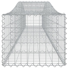 vidaXL Arched Gabion Basket 400x50x40/60 cm Galvanised Iron 4