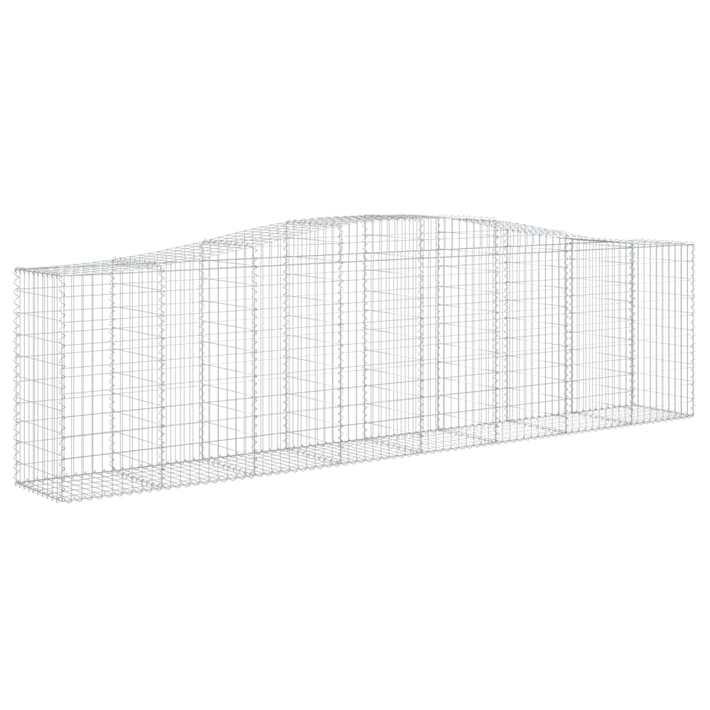 vidaXL Arched Gabion Basket 400x50x100/120 cm Galvanised Iron 2