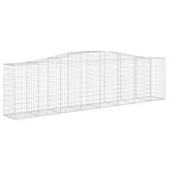 vidaXL Arched Gabion Basket 400x50x100/120 cm Galvanised Iron 2