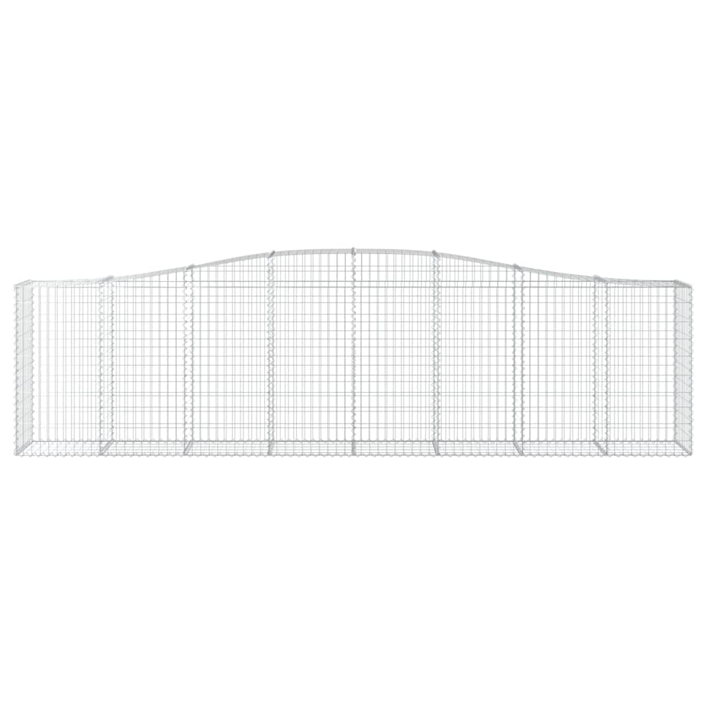 vidaXL Arched Gabion Basket 400x50x100/120 cm Galvanised Iron 3