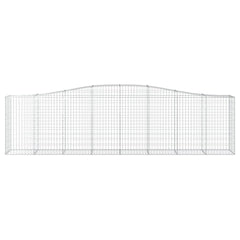 vidaXL Arched Gabion Basket 400x50x100/120 cm Galvanised Iron 3