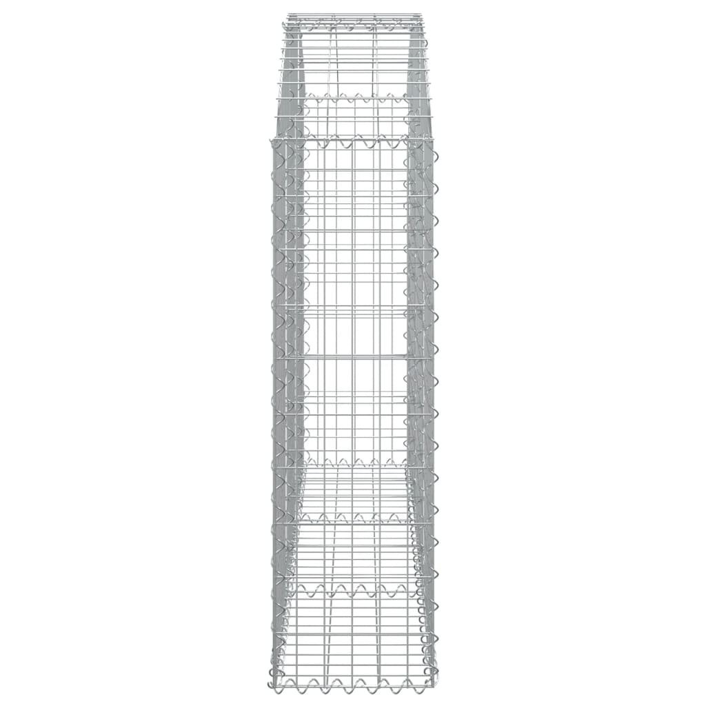 vidaXL Arched Gabion Basket 150x30x100/120 cm Galvanised Iron 4