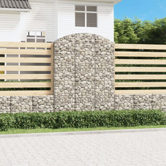vidaXL Arched Gabion Basket Galvanised Iron 150 x 30 x 40/60 cm – 150 x 50 x 220/240 cm