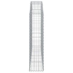 vidaXL Arched Gabion Basket 200x30x120/140 cm Galvanised Iron 4