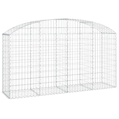 vidaXL Arched Gabion Basket 200x50x100/120 cm Galvanised Iron 2