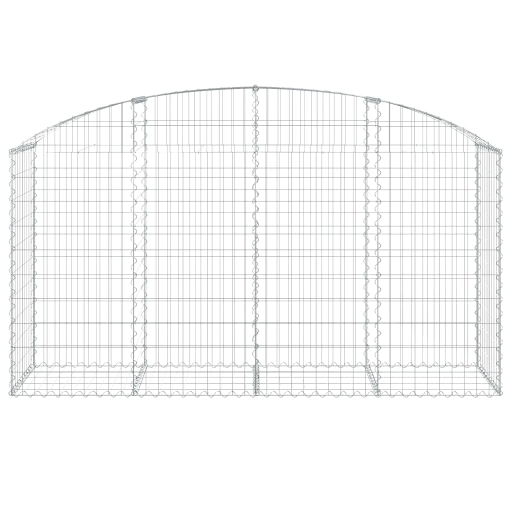 vidaXL Arched Gabion Basket 200x50x100/120 cm Galvanised Iron 3