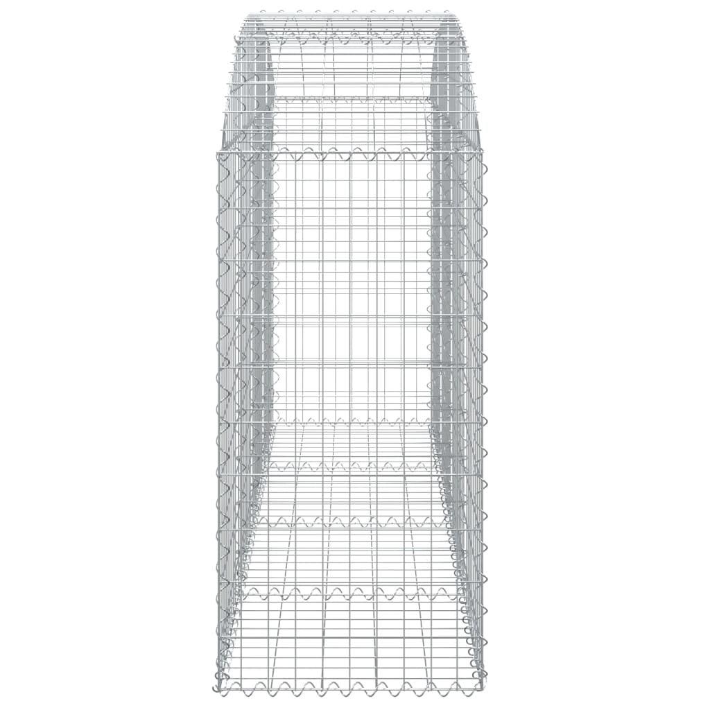 vidaXL Arched Gabion Basket 200x50x100/120 cm Galvanised Iron 4