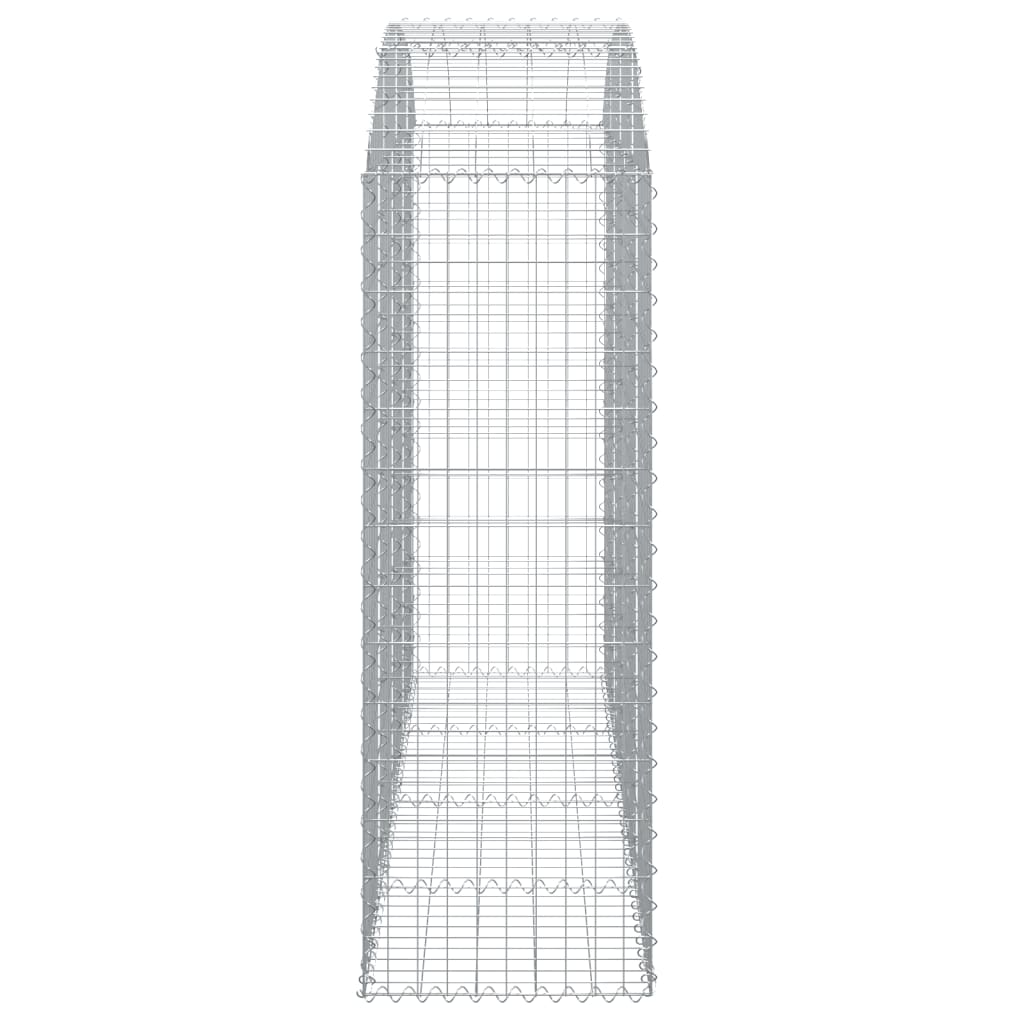 vidaXL Arched Gabion Basket 200x50x140/160 cm Galvanised Iron 4