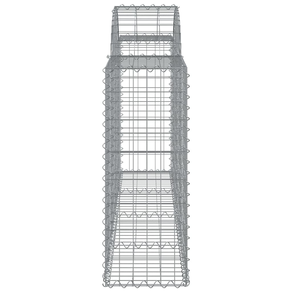 vidaXL Arched Gabion Basket 200x30x80/100 cm Galvanised Iron 4