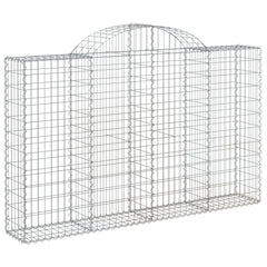 vidaXL Arched Gabion Basket 200x30x120/140 cm Galvanised Iron 2