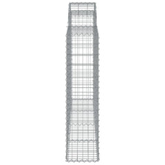 vidaXL Arched Gabion Basket 200x30x120/140 cm Galvanised Iron 4