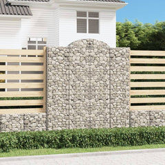 vidaXL Arched Gabion Basket Galvanised Iron 1 200 x 30 x 40/60–200 x 50 x 220/240 cm