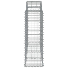 vidaXL Arched Gabion Basket 200x50x120/140 cm Galvanised Iron 4