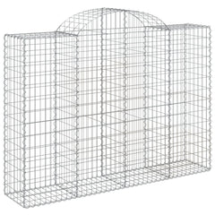 vidaXL Arched Gabion Basket 200x50x140/160 cm Galvanised Iron 2