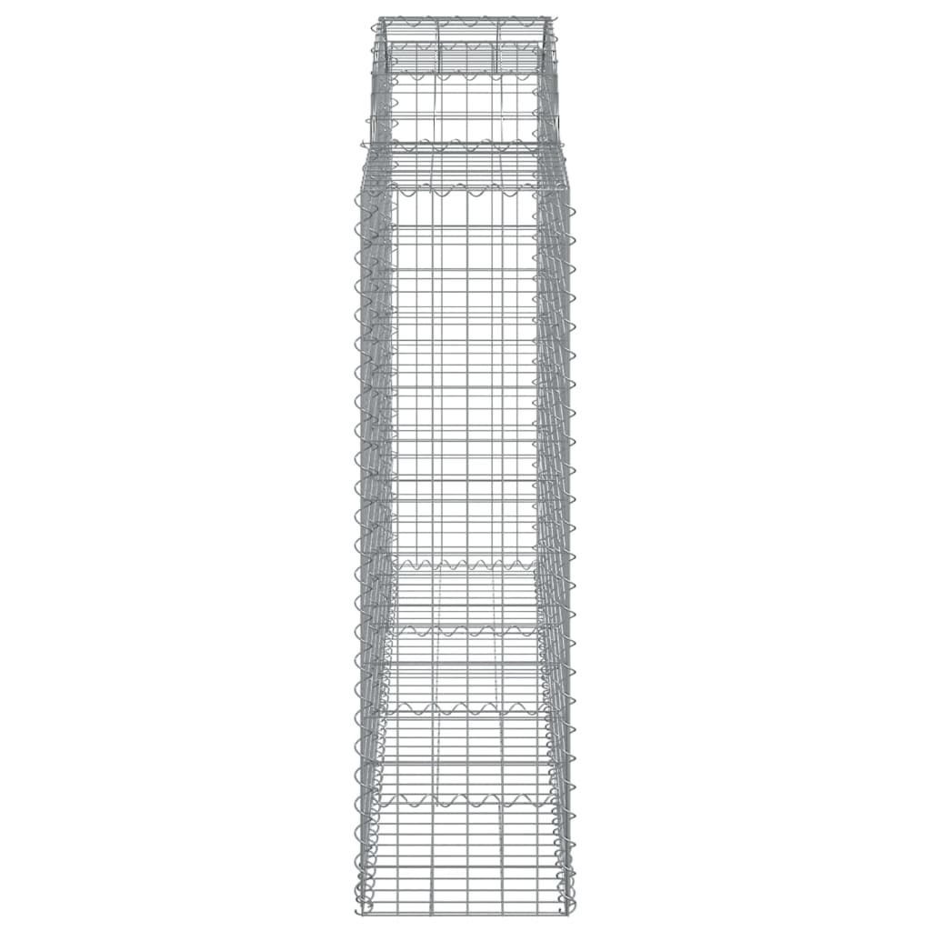 vidaXL Arched Gabion Basket 200x50x140/160 cm Galvanised Iron 4