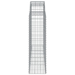 vidaXL Arched Gabion Basket 200x50x140/160 cm Galvanised Iron 4