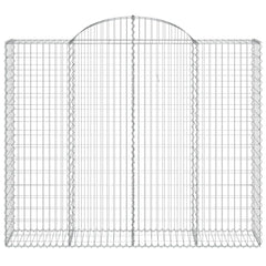 vidaXL Arched Gabion Basket 200x50x160/180 cm Galvanised Iron 3