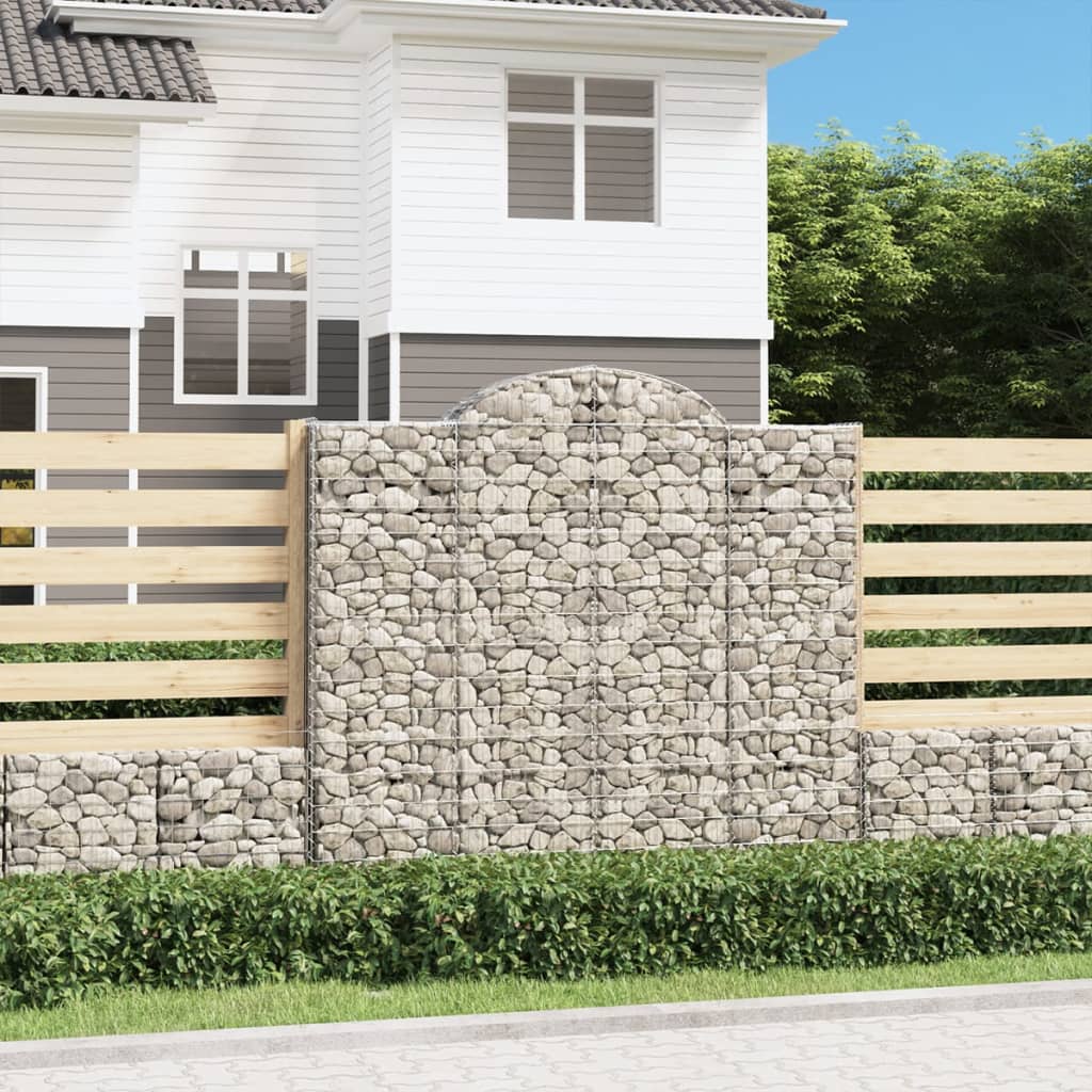 vidaXL Arched Gabion Basket Galvanised Iron 1 200 x 30 x 40/60–200 x 50 x 220/240 cm