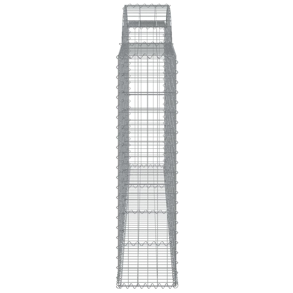 vidaXL Arched Gabion Basket 300x30x120/140 cm Galvanised Iron 4