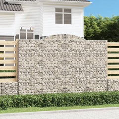 vidaXL Arched Gabion Basket Galvanised Iron 300 x 30 x 40/60 cm – 300 x 50 x 220/240 cm