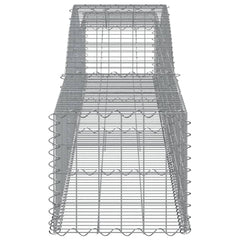 vidaXL Arched Gabion Basket 400x50x40/60 cm Galvanised Iron 4