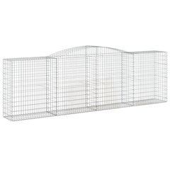 vidaXL Arched Gabion Basket 400x50x120/140 cm Galvanised Iron 2