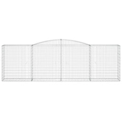 vidaXL Arched Gabion Basket 400x50x120/140 cm Galvanised Iron 3