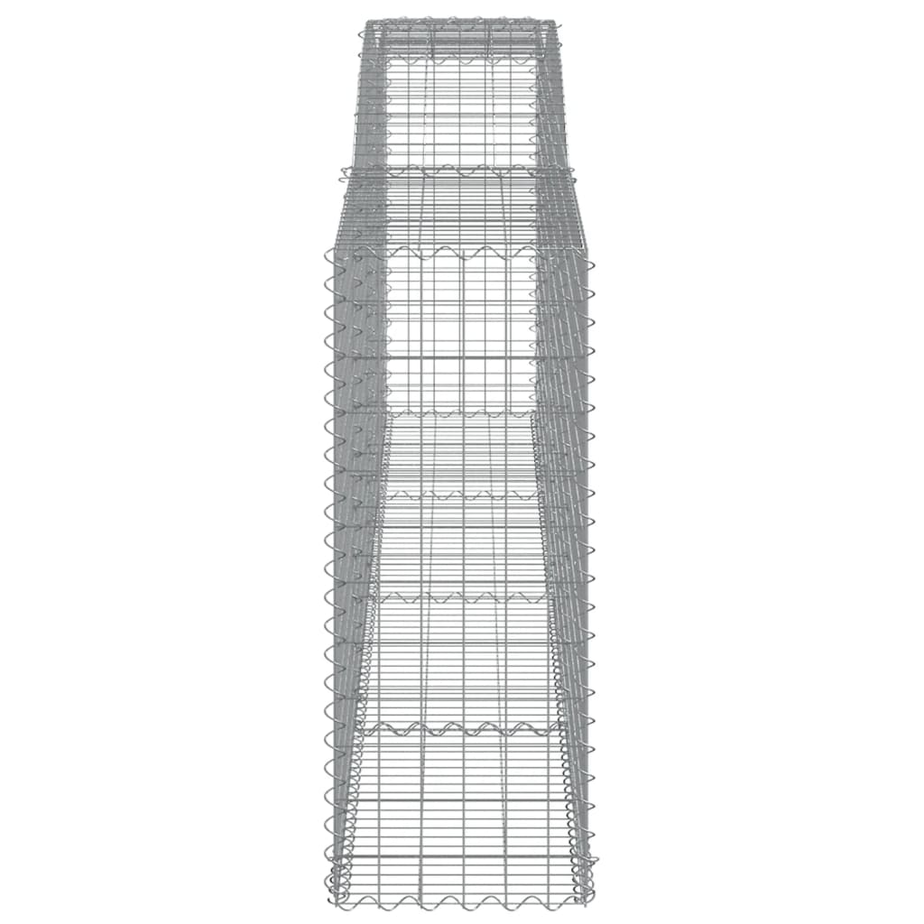 vidaXL Arched Gabion Basket 400x50x120/140 cm Galvanised Iron 4