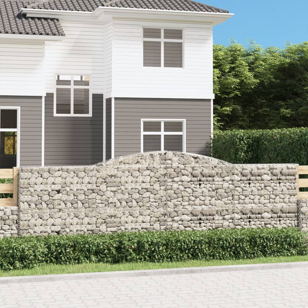 Arched Gabion Basket Galvanised Iron 1 400 x 30 x 40/60–400 x 50 x 220/240 cm 400 x 50 x 120/140 cm