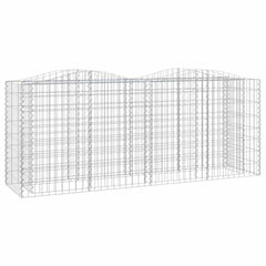 vidaXL Arched Gabion Raised Bed 200x50x100 cm Galvanised Iron 2