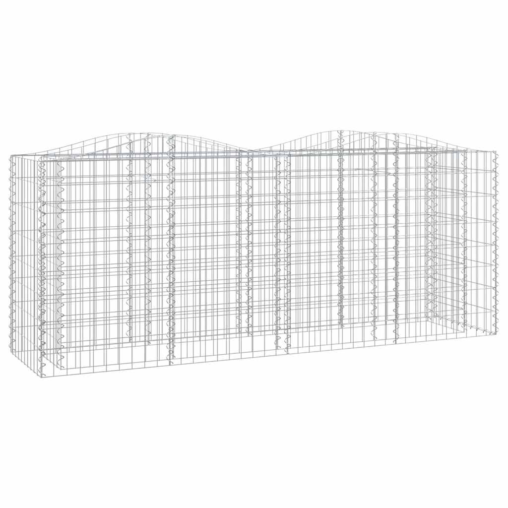 vidaXL Arched Gabion Raised Bed 200x50x100 cm Galvanised Iron 2