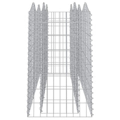 vidaXL Arched Gabion Raised Bed 200x50x100 cm Galvanised Iron 4